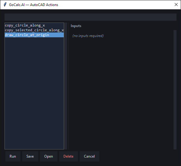 GoCalc.AI Actions Browser