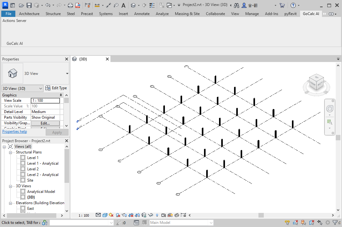 GoCalc.AI Revit model view